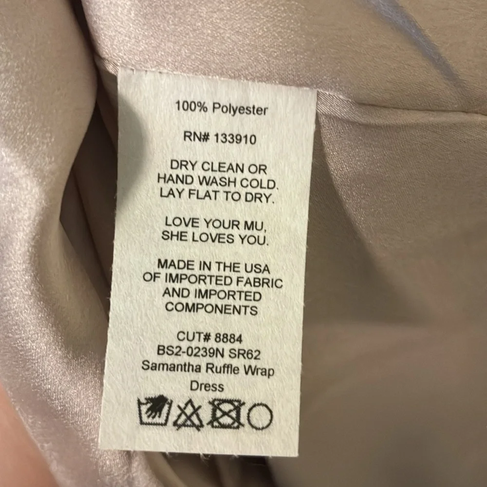 NWT SHOW ME YOUR MUMU Elegant Silver Samantha grey Ruffle Wrap Dress